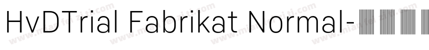 HvDTrial Fabrikat Normal字体转换